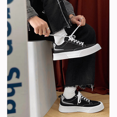 Zapatillas de Lona Transpirables con Plataforma Baja para Hombre - Image 4