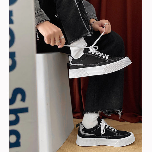Zapatillas de Lona Transpirables con Plataforma Baja para Hombre - Image 4