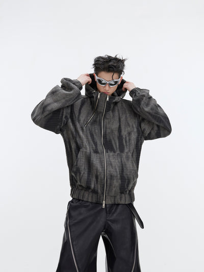 Sudadera Vintage con Capucha y Cierre Metálico para Hombre - Image 4