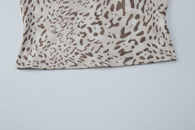 Camiseta Estilo Francés con Estampado Leopardo para Mujer - Image 16
