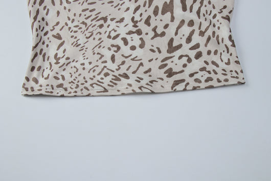 Camiseta Estilo Francés con Estampado Leopardo para Mujer - Image 16