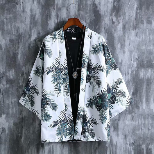 Kimono Estampado Holgado de Manga Tres Cuartos Unisex - Image 6
