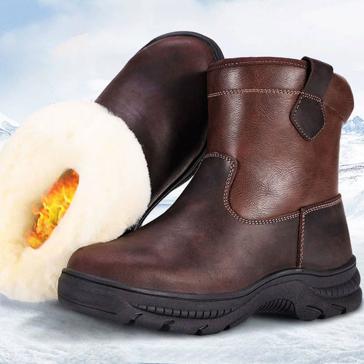 Botas de Lana Impermeables con Plataforma Antideslizante y Forro Cálido