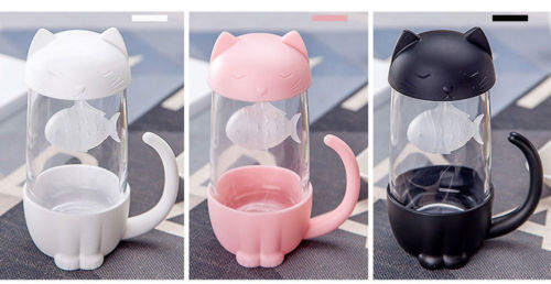 Taza Separadora de Agua para Gatos de Oficina