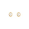 Simple retro Pequeño pearl earrings Dorado