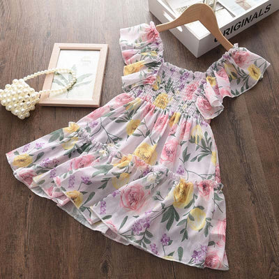 Vestido Niña Manga Volante Estampado Floral Verano - Image 9