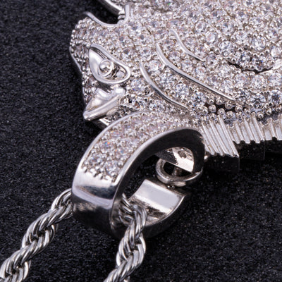 Collar Hip Hop para Hombre con Dije de Leopardo y Circonitas - Image 2