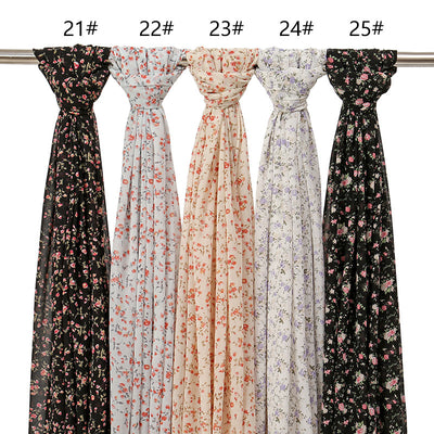 Pañuelo Ligero de Gasa Estampado Floral para Primavera y Verano - Image 45