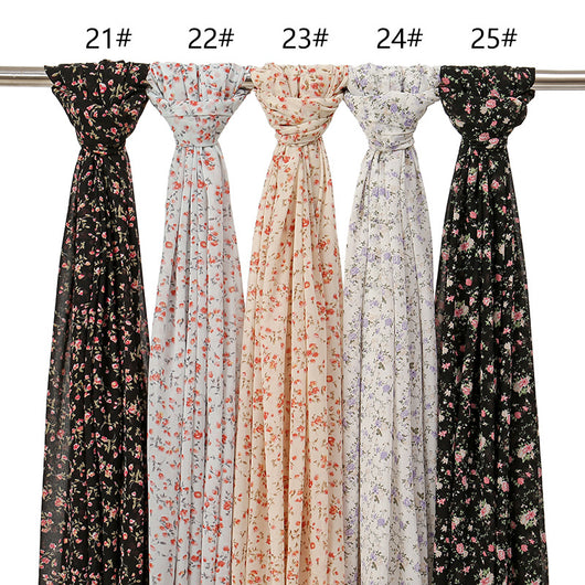 Pañuelo Ligero de Gasa Estampado Floral para Primavera y Verano - Image 45