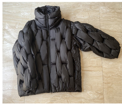Chaqueta Acolchada de Algodón Tejido Torsionado Talla Grande - Image 16