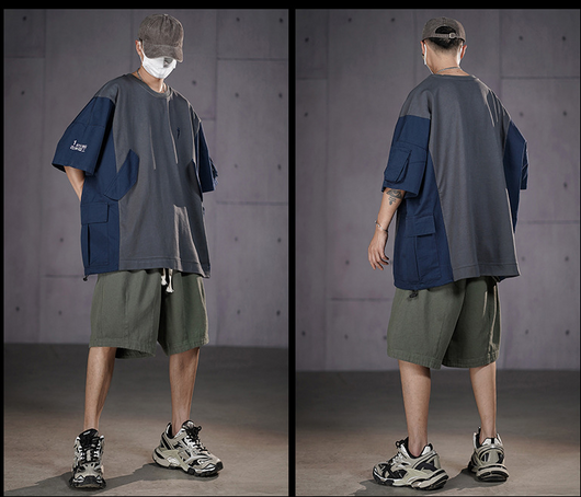 Camiseta Básica Manga Corta Suelta para Hombre - Image 17