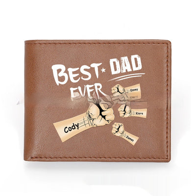 Billetera de Cuero Personalizada para Papá - Diseño Retro Europeo Ultraligera - Image 12