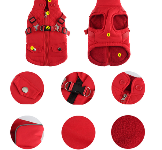 Abrigo Térmico para Perros con Cierre - Ropa de Invierno Impermeable - Image 17