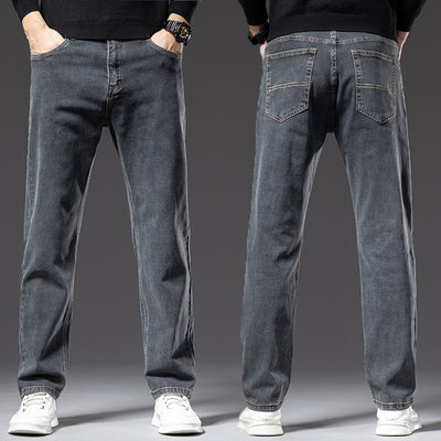 Jeans Rectos Elásticos para Hombre - Primavera Otoño Fit Cómodo - Image 11