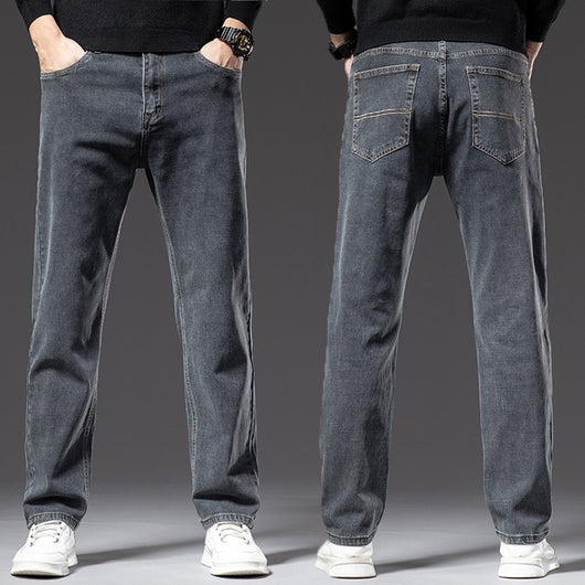 Jeans Rectos Elásticos para Hombre - Primavera Otoño Fit Cómodo - Image 11