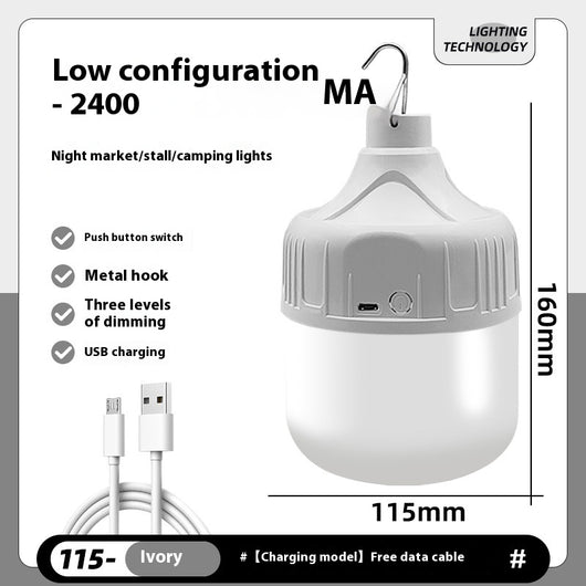 Lámpara LED Recargable para Campamento y Mercado Nocturno - Image 9