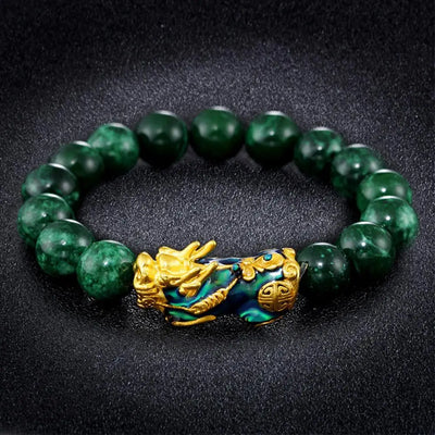 Pulsera Mascota Calcedonia Verde 12mm con Cambio de Color Térmico - Image 7