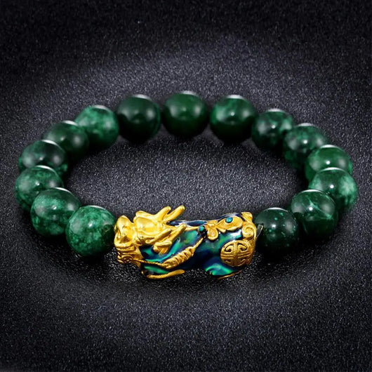 Pulsera Mascota Calcedonia Verde 12mm con Cambio de Color Térmico - Image 7