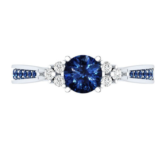 Anillo de Compromiso Zafiro Incrustado en Plata 925 - Diseño Princesa Europeo - Image 3