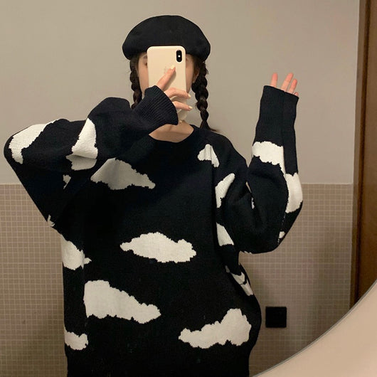 Suéter Estampado de Nubes Adorable