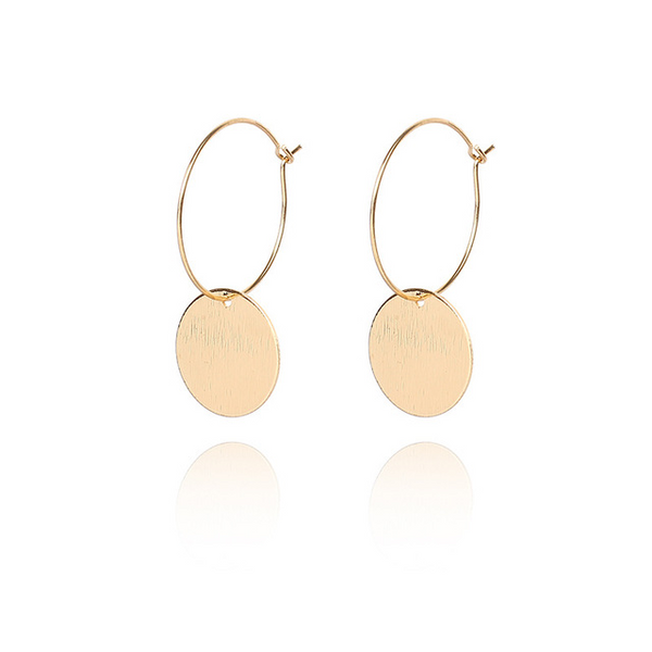Aretes de Oro Elegantes con Diseño de Oblea - Pendientes Minimalistas para Mujer - Image 10