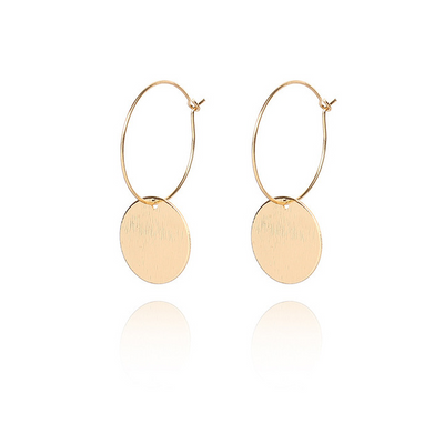 Aretes de Oro Elegantes con Diseño de Oblea - Pendientes Minimalistas para Mujer - Image 10
