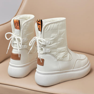 Botas Tobilleras para Mujer con Suela Gruesa y Forro de Terciopelo - Image 3