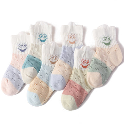 Calcetines Infantiles Ultradelgados de Algodón Puro con Malla Transpirable - Image 6