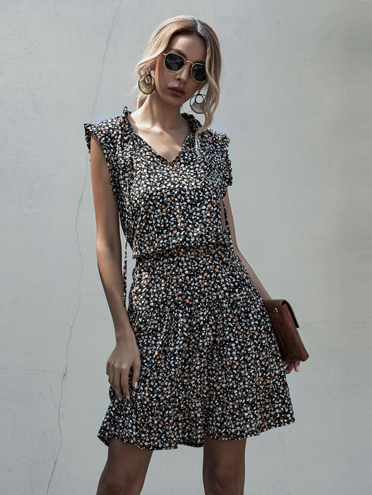 Vestido sin mangas con encaje estampado - Image 5