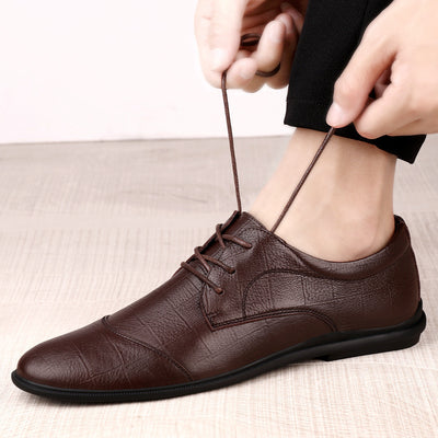 Zapatos Casuales de Cuero Genuino con Cordones para Hombre - Image 6