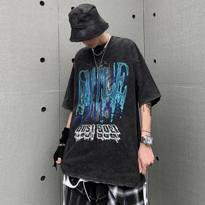 Camiseta Retro Holgada de Manga Corta Estilo Urbano - Image 14