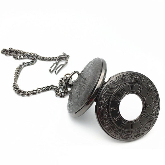 Reloj de Bolsillo Clásico Romano con Doble Carátula