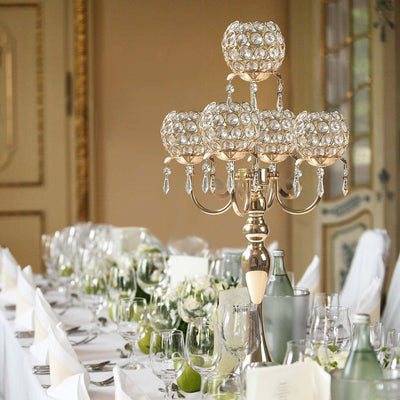 Candelabro de Cristal Luxury para Bodas y Eventos Elegantes