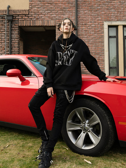 Sudadera Hoodie con Cristales Japoneses y Estampado Manual - Image 10