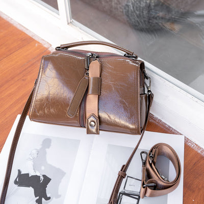 Bolso Bandolera de Cuero Curtido al Óleo para Mujer - Diseño Elegante y Sofisticado - Image 5