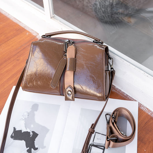 Bolso Bandolera de Cuero Curtido al Óleo para Mujer - Diseño Elegante y Sofisticado - Image 5