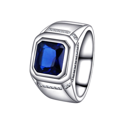 Anillo de Plata Esterlina 925 con Gema Azul - Elegancia Versátil para Mujer - Image 6