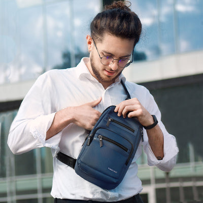 Bolsa de Pecho Impermeable para Hombre - Ligera, Elegante y Gran Capacidad - Image 11