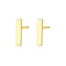 Aretes T Minimalistas en Oro 14K