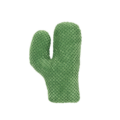 Green corduroy cactus cat toy, durable and fun for feline interaction and mood improvement. - Image 7