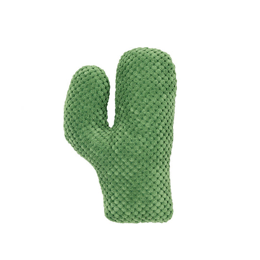 Green corduroy cactus cat toy, durable and fun for feline interaction and mood improvement. - Image 7