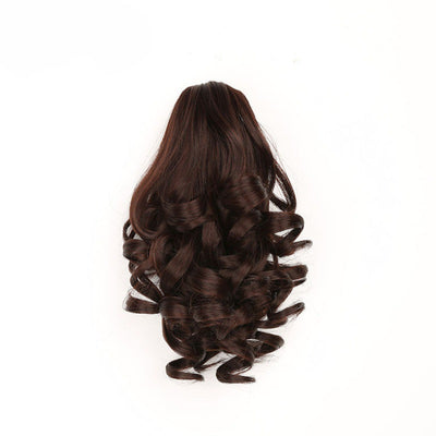 Peluca Coleta Rizada con Pinza - Extensión de Cabello Corto Estilo Pera - Image 2