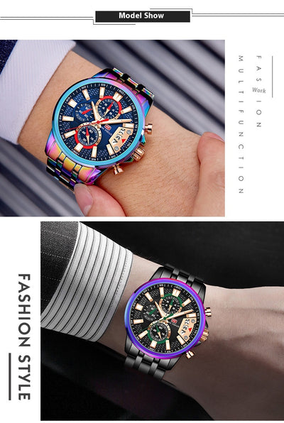 Reloj de Cuarzo Personalizado Resistente al Agua con Esfera de Color Mágico - Image 16