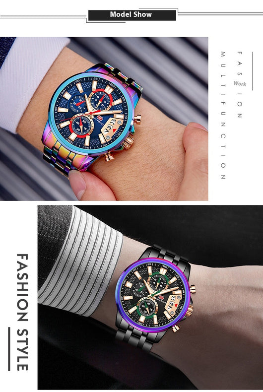 Reloj de Cuarzo Personalizado Resistente al Agua con Esfera de Color Mágico - Image 16