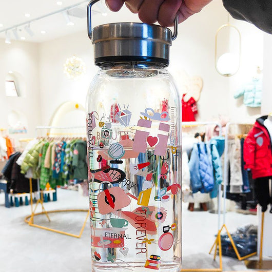Vaso de Vidrio Portátil con Diseño Graffiti - Grande y Duradero - Image 10