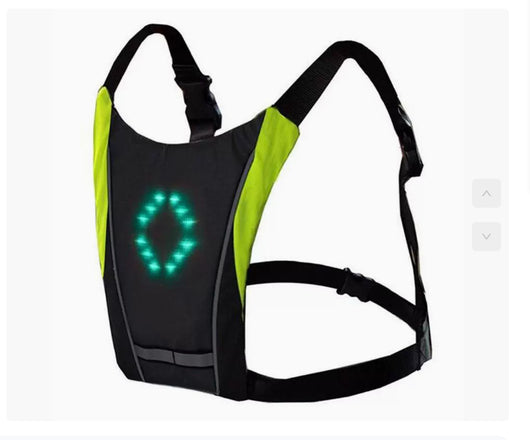 Mochila Chaleco Reflectante Recargable con Luz LED y Control Remoto para Ciclismo - Image 13