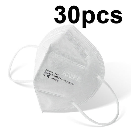 White FFP2 NR KN95 dust-proof face mask with ear loops, indicating a quantity of 200 pieces. - Image 7