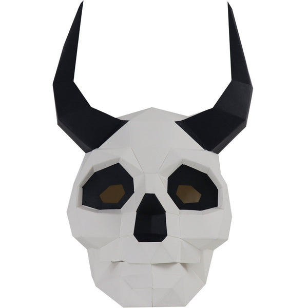 Máscara de Calavera Demonio de Papel para Disfraces DIY - Versión Nueva Halloween - Image 2