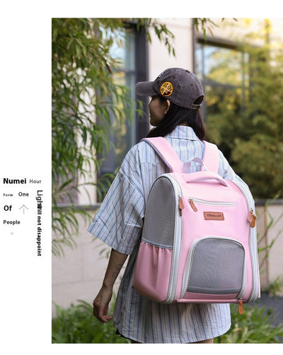 Mochila Transportadora Respirable para Mascotas - Plegable y Portátil - Image 18