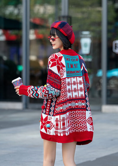 Suéter Navideño Holgado con Patrón de Muñeco de Nieve para Mujer - Image 7